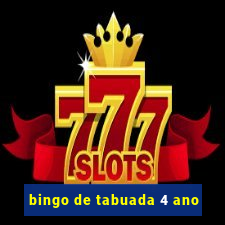bingo de tabuada 4 ano